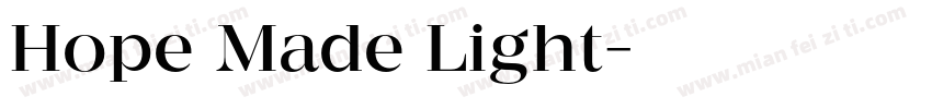 Hope Made Light字体转换